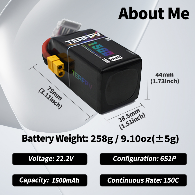 TERFPV Lipo Battery 6S 22.2V 1 - Drone Battery 6S review and price