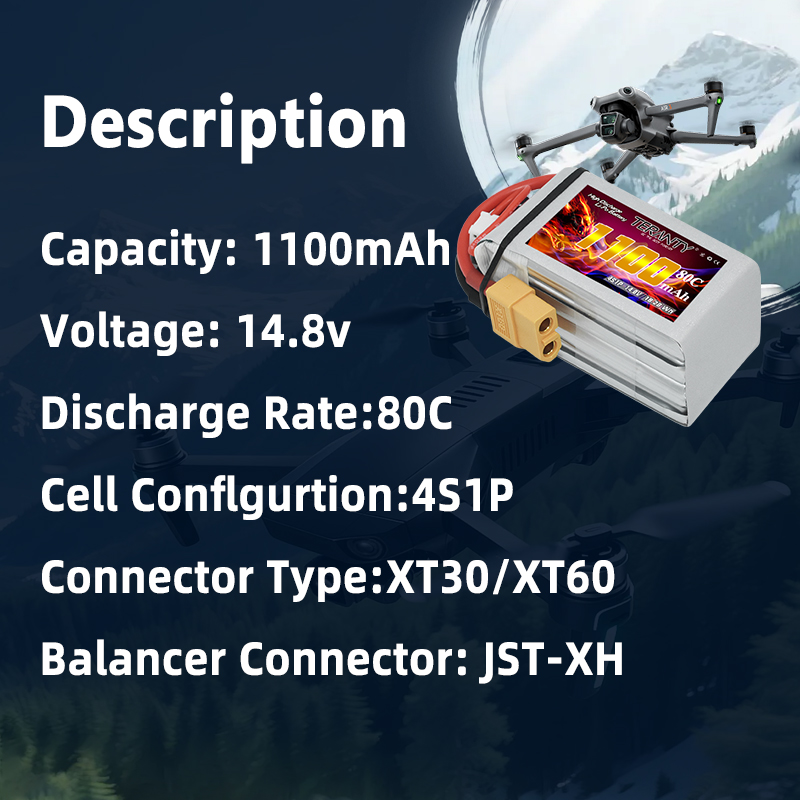 TERANTY 4S 1100mAh 80C/160C Li - Drone Battery 4S review and price