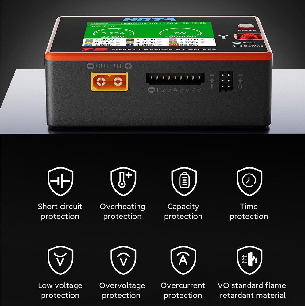 HOTA T8 Smart Balance Charger  - Drone Battery Balance Charger review and price