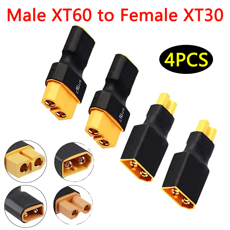 4Pcs XT60 to XT30 Plug Female  - Drone Battery Balance Charger review and price