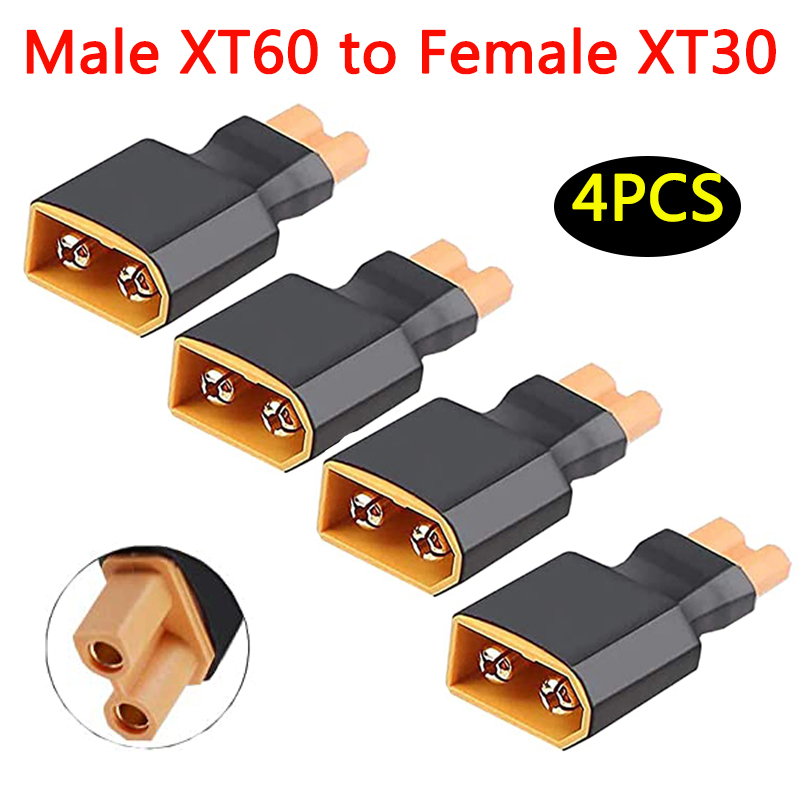 4Pcs XT60 to XT30 Plug Female  - Drone Battery Balance Charger review and price