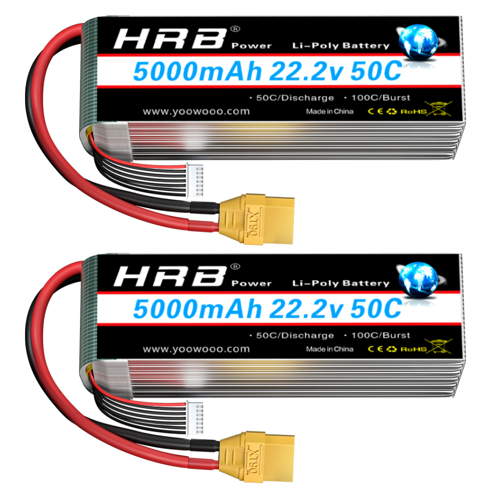 1/2PCS HRB 22.2V 5000mah Lipo  - Drone Battery 4S review and price
