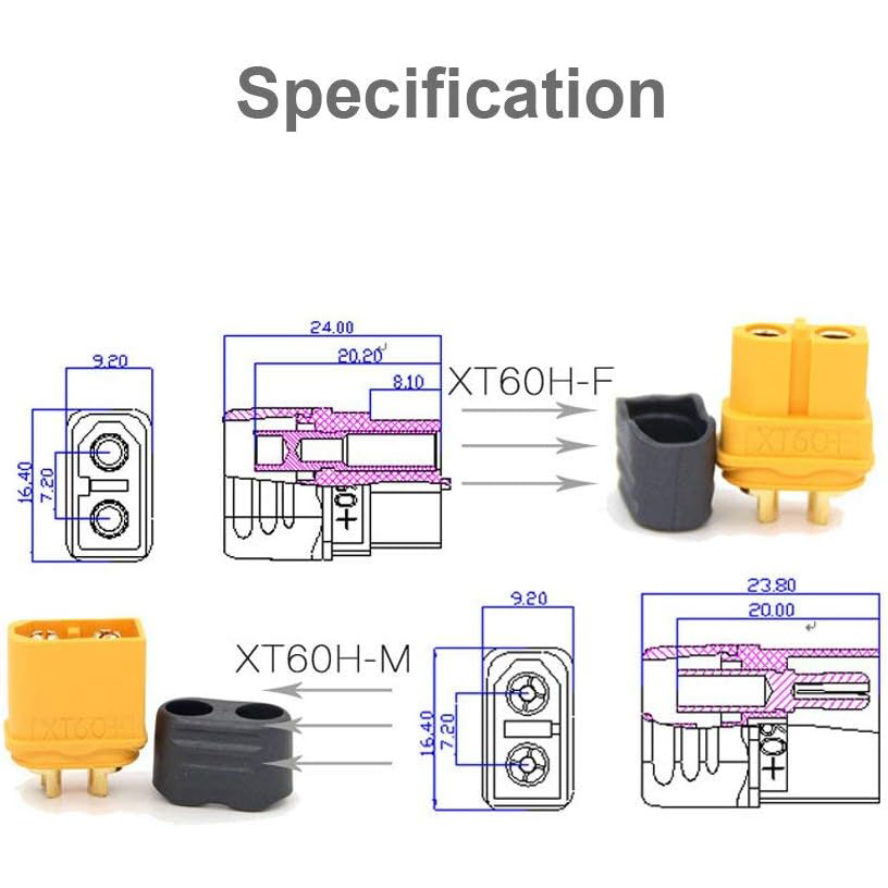 5 Pairs XT60H Connector Plug w - Drone Battery Connector review and price